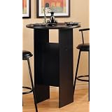 Retro Style Black Finish Kitchen Pub Bar Table by visiondecor Furniture