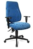 TOPSTAR LT0BK K86 B&uuml;rodrehstuhl Lady Sitness blau-gemustert mit h&ouml;henverstellbaren Armlehnen