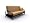 Metal Round Arm Black Finish Full Size Futon Frame Image #1