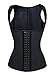 Everbellus Women's Steel Boned Waist Cincher Vest Shaper Slimmer Latex Corset