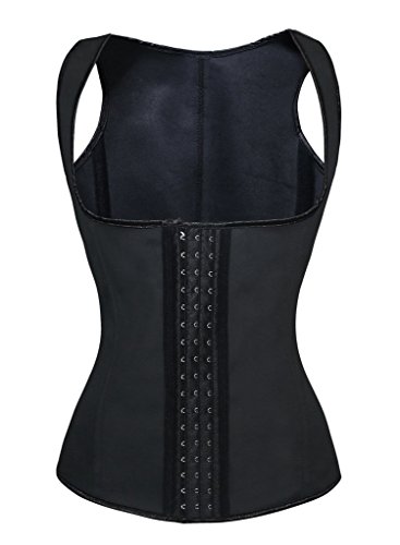 Everbellus Women's Steel Boned Waist Cincher Vest Shaper Slimmer Latex Corset
