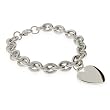 Stainless Steel Heart Tag Bracelet