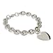 Eve's Addiction Stainless Steel Heart Tag Bracelet