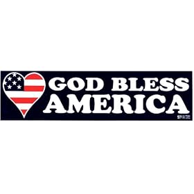 GOD BLESS AMERICA decal bumper sticker