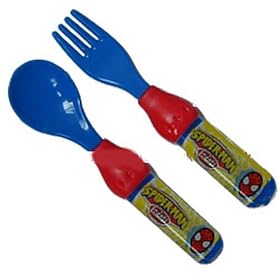 Spiderman & Friends 2pc Action Cutlery Set