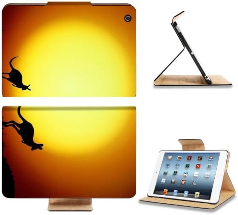Kangaroo Animal Australian Nature Sunset Apple Ipad Mini Flip Case Stand Smart Magnetic Cover Open Ports Customized Made To Order Support Ready Premium Deluxe Pu Leather 8 Inch (205Mm) X 5 1/2 Inch (140Mm) X 11/16 Inch (17Mm) Liil Ipad Mini Professional Ipadmini Cases Ipad_Mini Accessories Graphic Background Covers Designed Model Folio Sleeve Hd Template Designed Wallpaper Photo Jacket Wifi 16Gb 32Gb 64Gb Luxury Protector