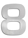 Review SKS Design  / Large house number eight - brushed stainless steel