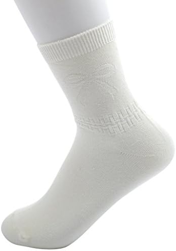 OurSilkRoad Women's Cotton Ankle Crew Socks Pack of 8 of 8 Creamy White