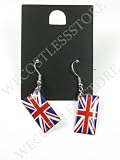 Union Jack Enamel Earrings Perfect for 2012 Diamond Jubilee and Olympic Parties