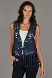 Cotton Knit Crochet Vest