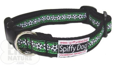 Spiffy Dog Black Soccer Balls Collar - Medium