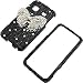 Rhinestones Protector Case for Samsung Galaxy Prevail M820, 3D Bow Tie Black Full Diamond