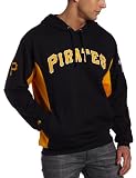 MLB Men's Pittsburgh Pirates Captain Hooded Fleece Pullover (Black/Yellow Gold, Large)