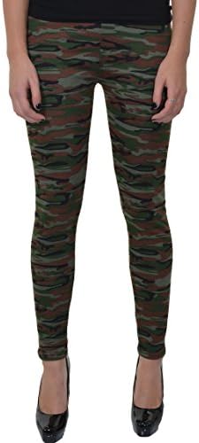 True Rock Fleeced Lined Leggings (Camo Green, S/M)