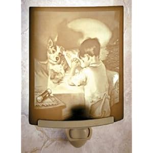 Bedtime Prayer CURVED Porcelain Lithophane Nightlight by The Porcelain Garden