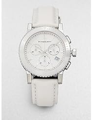 Burberry womens BU9701 Watch City Ladies White Dial Stainless Steel Case Quartz Movement