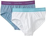 Calvin Klein Men's Cotton Stretch 2 Pack Hip Keyhole Brief
