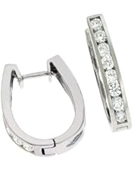 14K White Gold 1.11cttw Round Diamond Earring