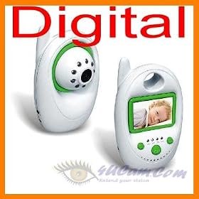 4UCam Digital Wireless Video Baby Monitor, 2.4-inch LCD, Night Vision, Audio Alarm, Interference free , No statics