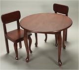 Product details for Giftmark 3003C Solid Wood 2 Queen Anne Chair Set Cherry Extra Chairs To Go with 3000C Set