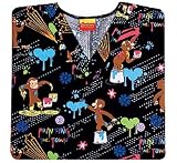 Cherokee Uniforms Curious George Finger Paints V-Neck Scrub Top (XS-5X)
