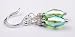 August PERIDOT Sterling Silver Swarovski Crystal Beaded Birthstone Drop Earrings