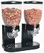 Zevro 35-oz. Double Dry Goods/Cereal Dispenser, Black.
