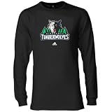 adidas Minnesota Timberwolves Black Long Sleeve Thermal T-shirt