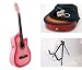 Musical Instruments : 38" Pink Acoustic Cutaway Guitar Combo with Accessories and FREE Stand