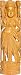 Hindu Goddess Lakshmi Figurines Wood Carving 15 x 4.5 inches (woodlaxmi012)