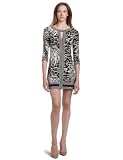 BCBGMAXAZRIA Women's Waterworks Jersey Dress,Black Combo,Medium
