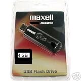Electronics : 4GB Maxell USB 2.0 flash drive for the transfer, share or store of data