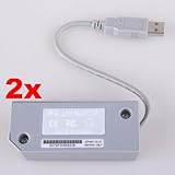Neewer 2x USB LAN Network Adapter Connector for Nintendo Wii