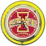 New Trademark Iowa State University Neon Clock 14 Inch Diameter High Polished Chrome Finish New Trademark Iowa State University Neon Clock 14 Inch Diameter High Polished Chrome Finish