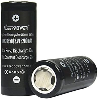 1PCS Keeppower IMR26650 5200mAh 3.7V Li-ion Rechargeable Battery
