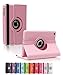 ShopNY Case - Apple iPad Air Case - 360 Degree Rotating Stand Case Cover with Auto Sleep / Wake Feature for iPad Air / iPad 5 (5th Generation) (Light Pink)
