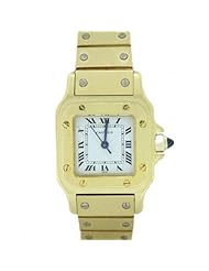 Rare Ladies Cartier Santos Tank 18k Yellow Gold Automatic 24mm Watch