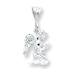 Sterling Silver Praying Kneeling Angel Charm with 20 inch Sterling Silver Chain