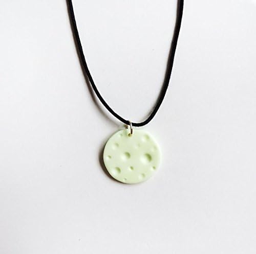 Glow in the Dark Full Moon Pendant Necklace
