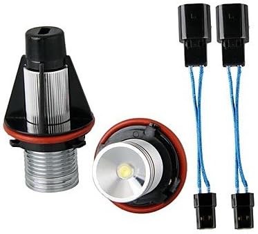 Rayshop - A Pair Car Kit Angel Eyes LED Marker Halo Lamp White Lights 3W 12V for BMW 1567 E39 E65 E87 X3 X5 Series