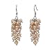 Peach Pink Cultured Pearl Bunch Earrings