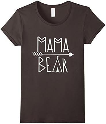 Women's Mama Bear Shirt Graphic Tee Medium Asphalt