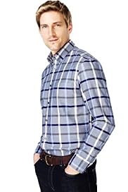 Blue Harbour Cotton Rich Checked Shirt