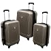 Traveler's Choice XTC3100 3 Piece Expandable Hardshell Spinner Luggage Color: Gold
