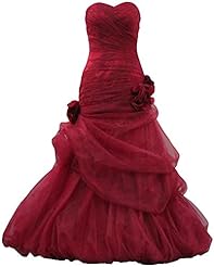 Sexy Strapless Applique Lace 2015 Mermaid Organza Evening Dress/Prom Dress 