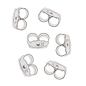 Sterling Silver Earring Backs (Earnuts) Fine 4mm (12)