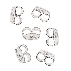 Sterling Silver Earring Backs (Earnuts) Fine 4mm (12)