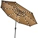 STRONG CAMEL 9'NEW SOLAR 40 LED LIGHTS PATIO UMBRELLA GARDEN OUTDOOR SUNSHADE MARKET-TAN