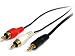 StarTech.com MU1MMRCA 1-Feet Stereo Audio Cable - 3.5mm Male to 2x RCA Male