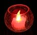 Crystal Crackle Glass Votive Holder with Color Changing Tealight